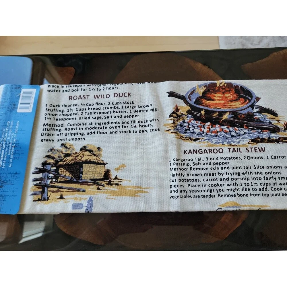 Australian Tea Towel Outback Recipes New